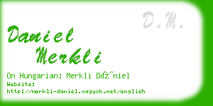 daniel merkli business card